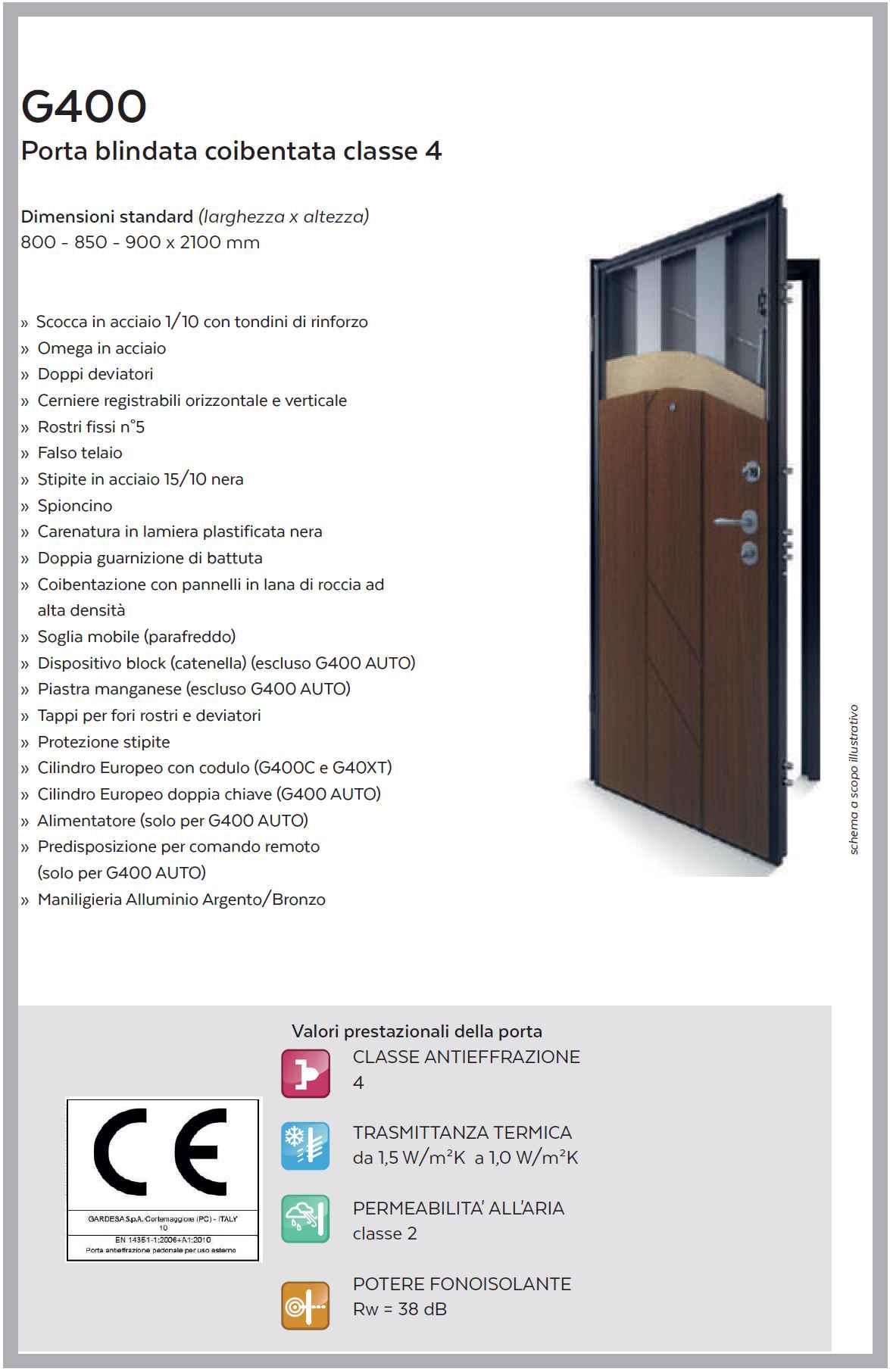 Porta blindata GARDESA G400C